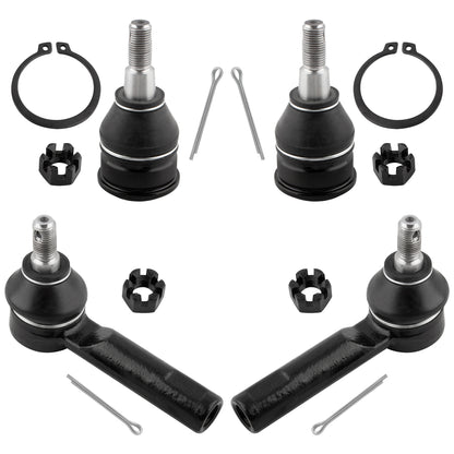 BOXI 4pc Front Lower Ball Joints Outer Tie Rods Fit for Honda Odyssey 1999-2004