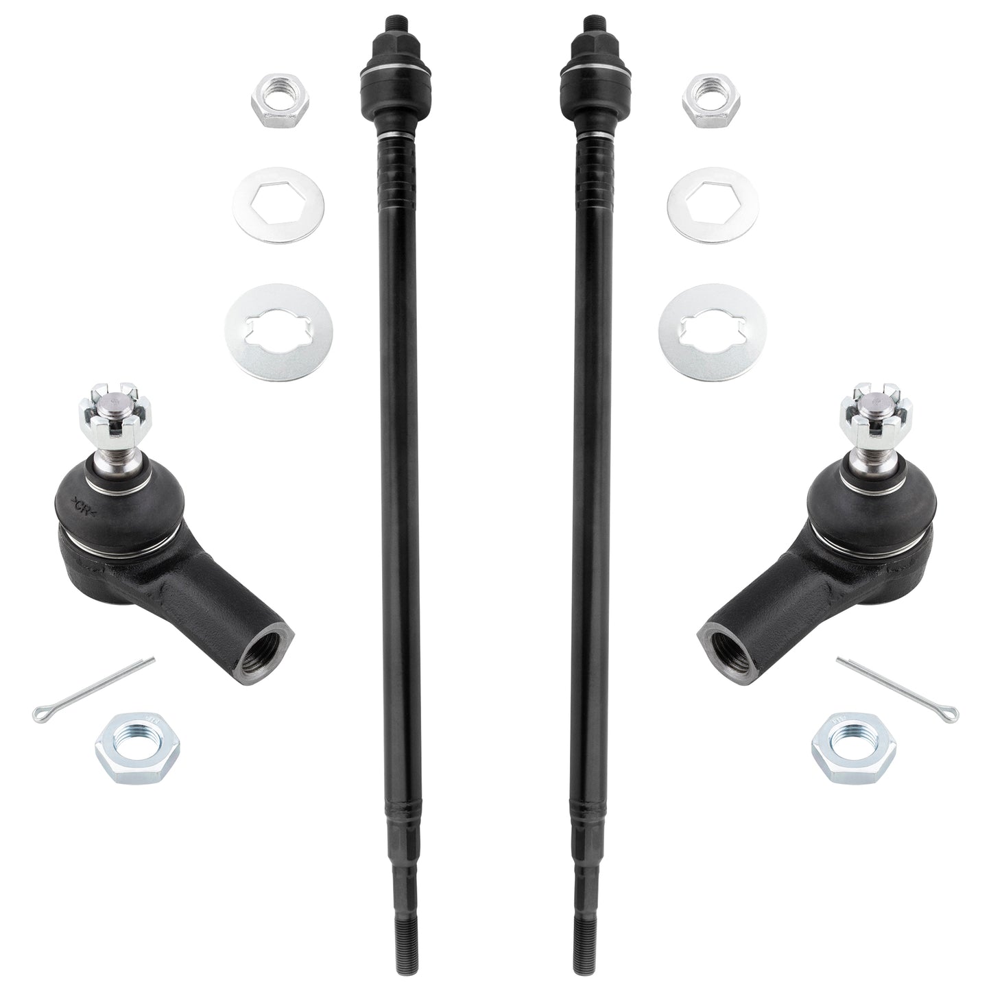 BOXI 4pc Front Outer Inner Tie Rods Fit for Honda CR-V 2002-2006