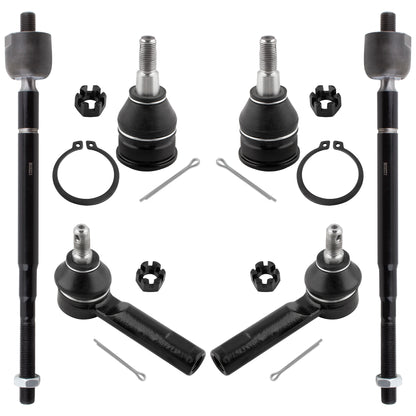 BOXI 6pc Front Lower Ball Joint Inner Outer Tie Rod End Kit Fits for Honda Odyssey 1999-2001