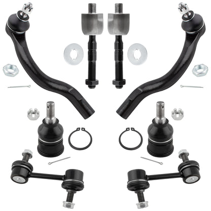 BOXI 8pc Front Ball Joints Sway Bars Tie Rods Kit Fits for Honda Accord 2003-2007 Coupe Models W