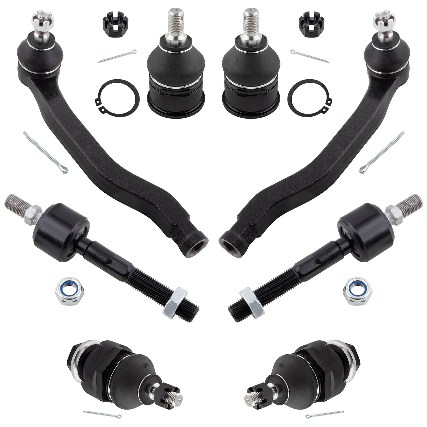 BOXI 8pc Front Tie Rods Ball Joints Kit Fits for Honda Accord 1990 1991 1992 1993