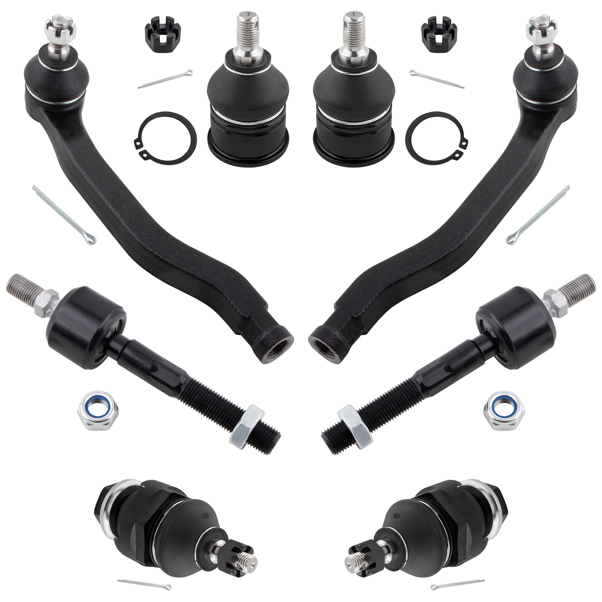 BOXI 8pc Front Tie Rods Ball Joints Kit Fits for Honda Accord 1990 1991 1992 1993