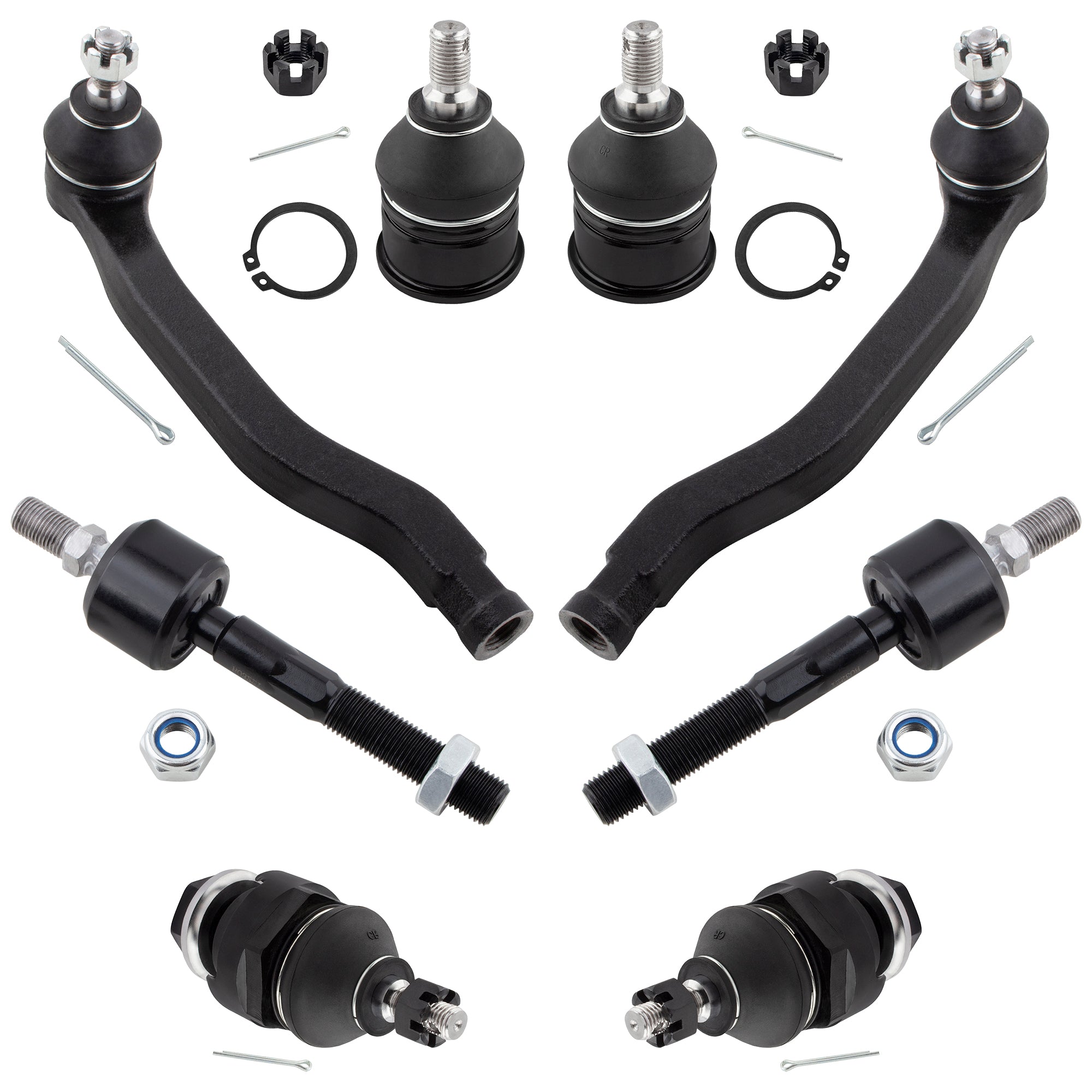 BOXI 8pc Front Tie Rods Ball Joints Kit Fits for Honda Accord 1990 1991 1992 1993