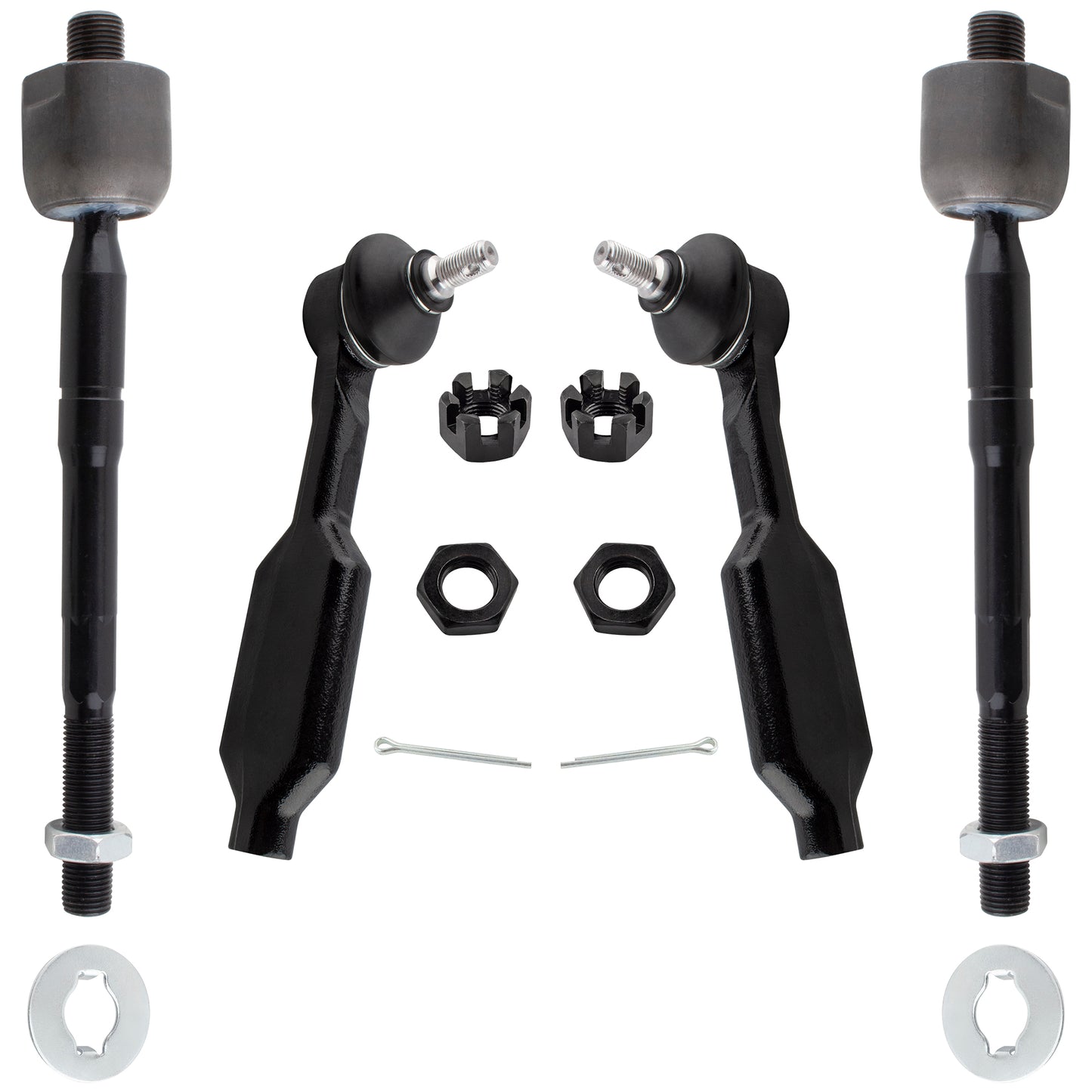 BOXI 4pc Front Outer + Inner Tie Rod Ends Fit for Honda Odyssey 2005-2006
