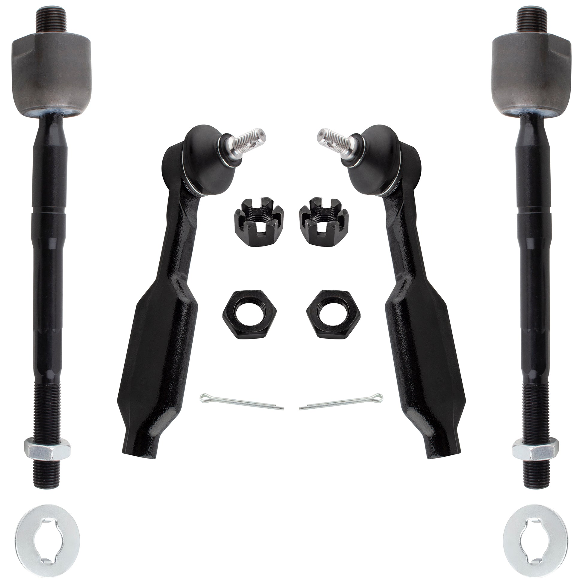 BOXI 4pc Front Outer + Inner Tie Rod Ends Fit for Honda Odyssey 2005-2006