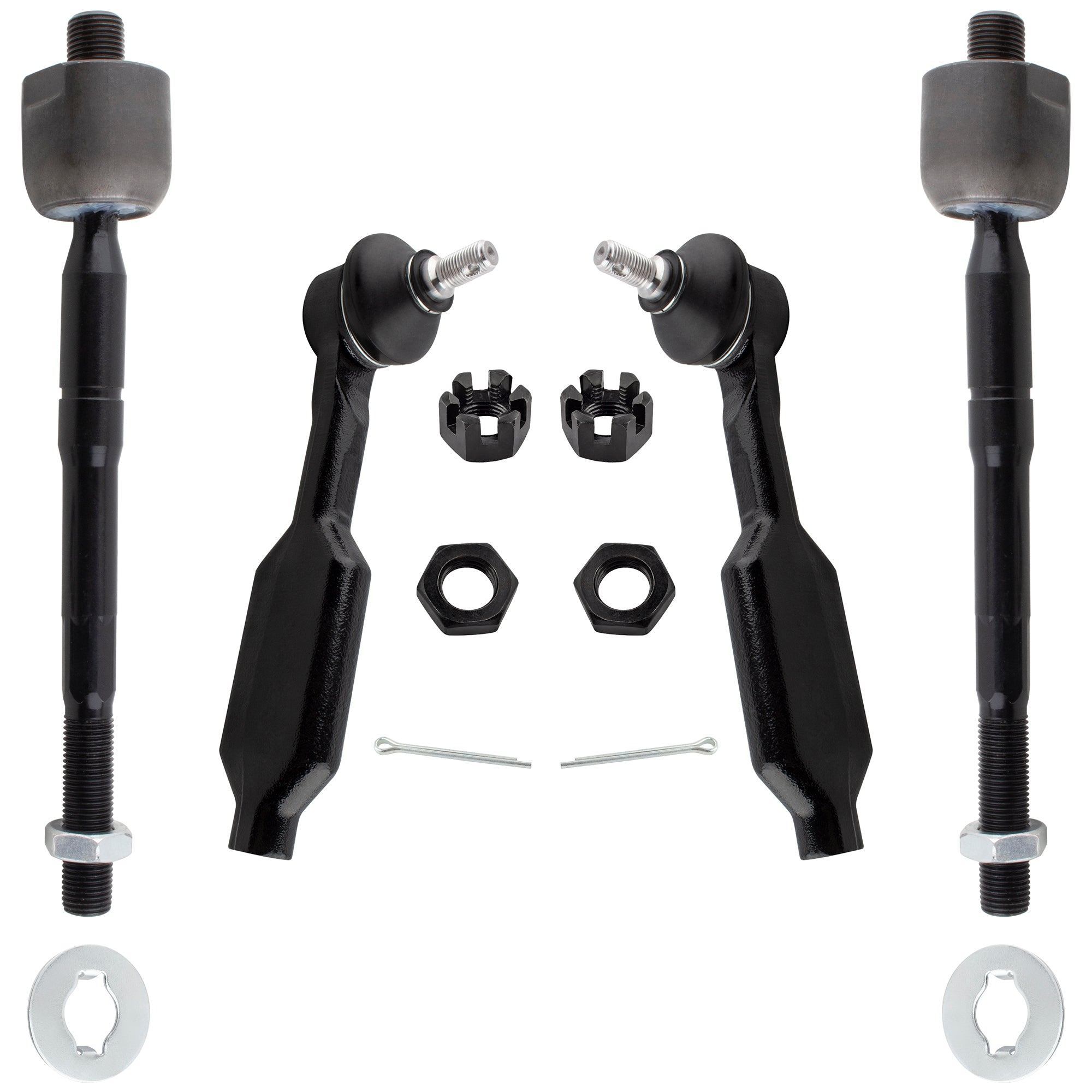 BOXI 4pc Front Outer + Inner Tie Rod Ends Fit for Honda Odyssey 2005-2006