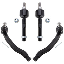 BOXI 4pc Complete Front Inner + Outer Tie Rods Kit Fits for Honda Accord 1990 1991 1992 1993