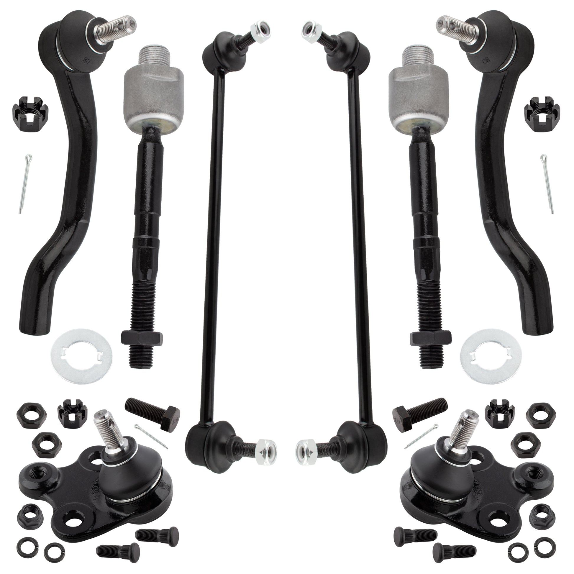 BOXI 8pc Front Ball Joints Sway Bars Tie Rods Kit Fits for Acura ILX 2013-2015