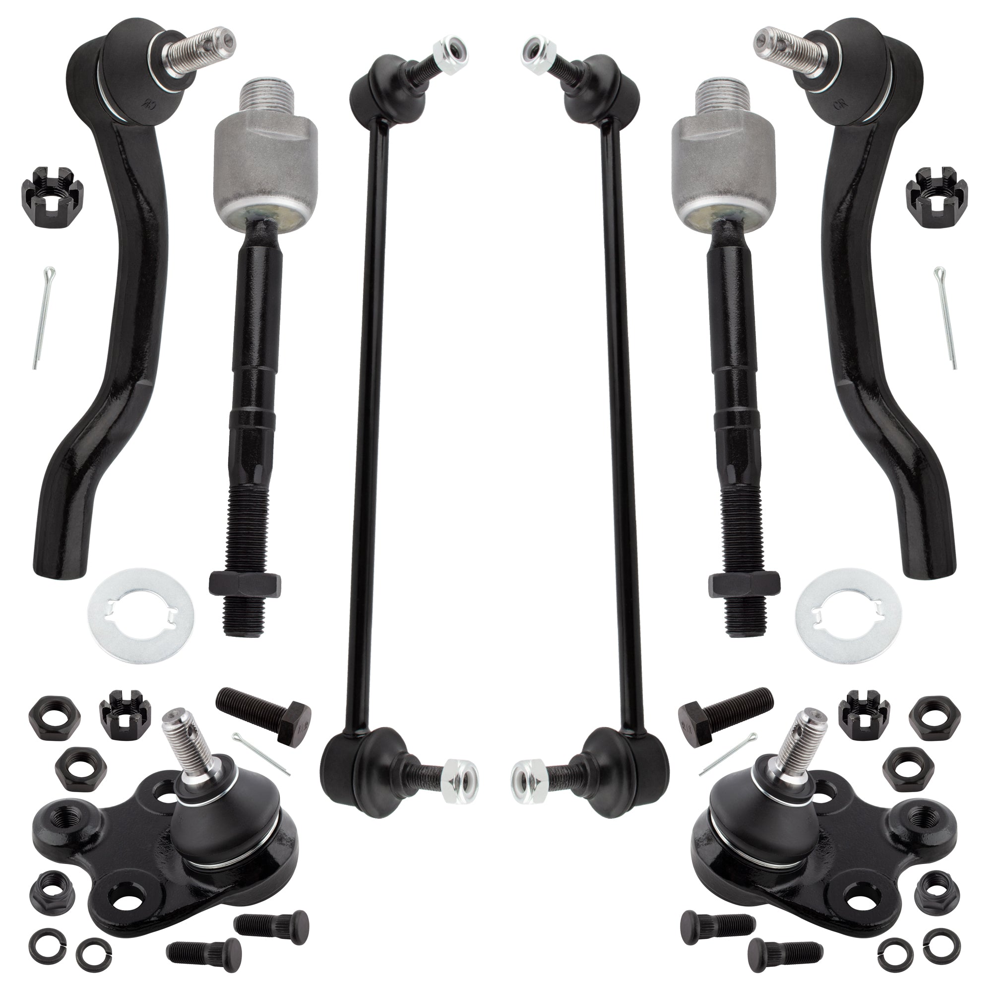 BOXI 8pc Front Ball Joints Sway Bars Tie Rods Kit Fits for Acura ILX 2013-2015