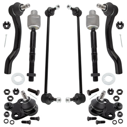 BOXI 8pc Front Ball Joints Sway Bars Tie Rods Kit Fits for Acura ILX 2013-2015