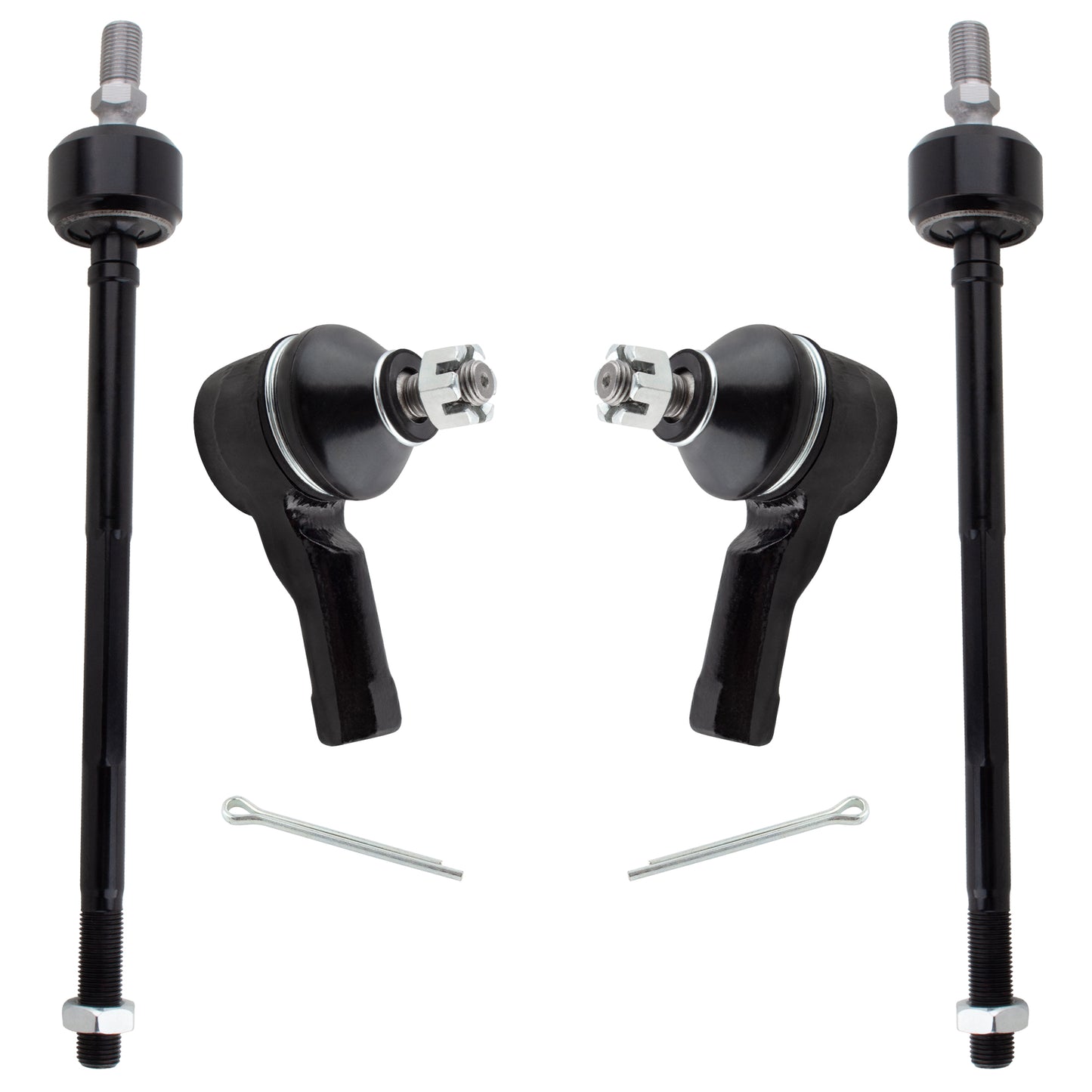 BOXI 4pc Front Outer & Inner Tie Rod Ends Fit for Honda Accord 1982-1983 1986-1989