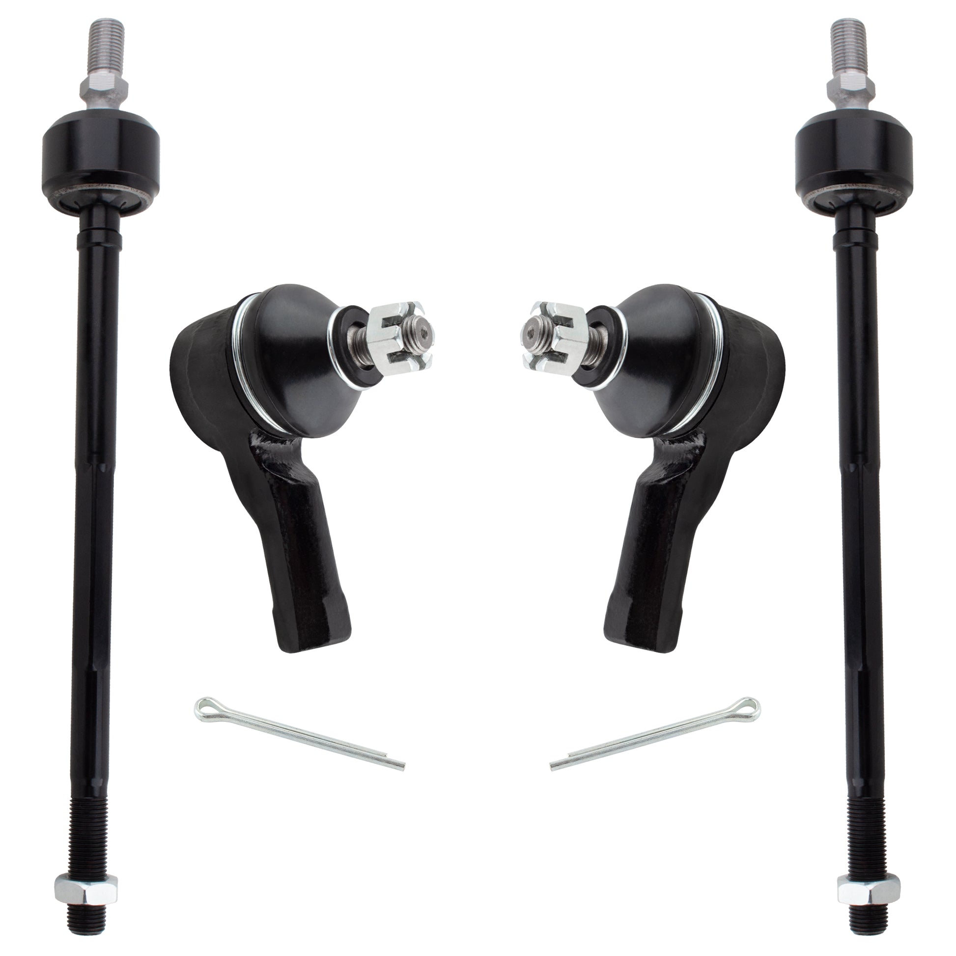 BOXI 4pc Front Outer & Inner Tie Rod Ends Fit for Honda Accord 1982-1983 1986-1989