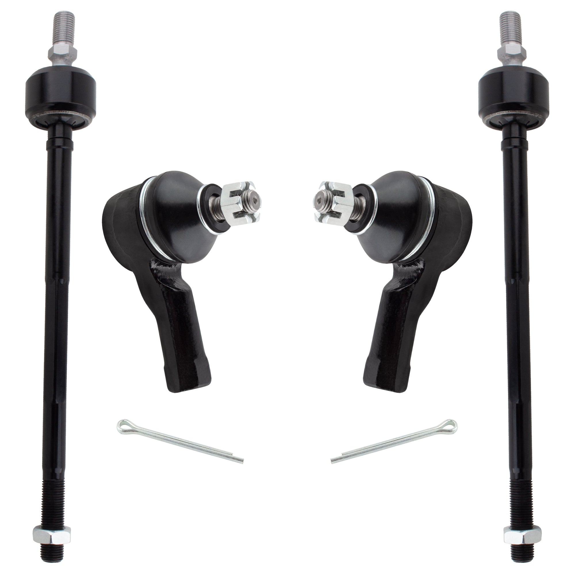 BOXI 4pc Front Outer & Inner Tie Rod Ends Fit for Honda Accord 1982-1983 1986-1989