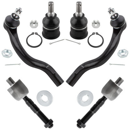 BOXI 6pc Front Tie Rod Ends Lower Ball Joints Fit for Honda Accord 2003-2007 Coupe Models W