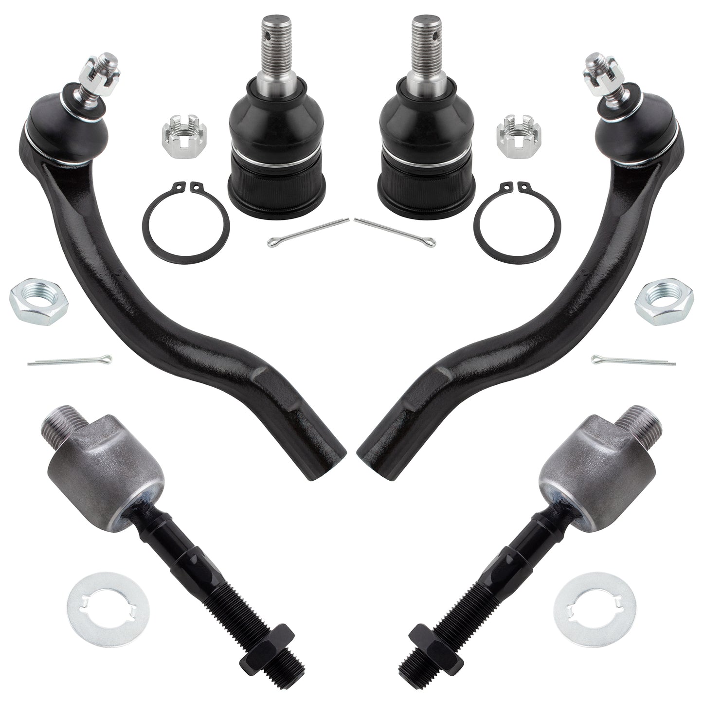 BOXI 6pc Front Ball Joints Tie Rod Ends Fit for Acura TSX 2004-2008