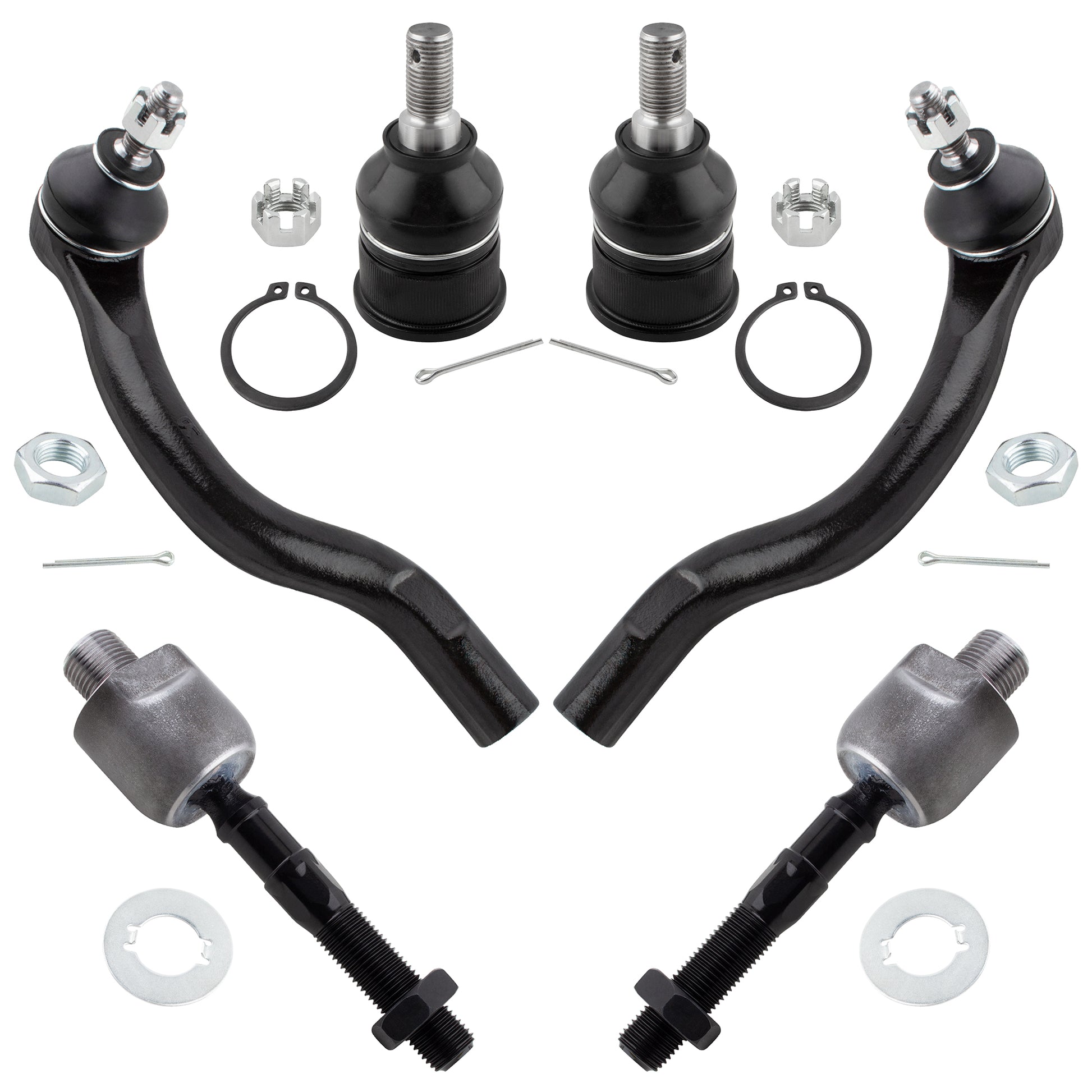 BOXI 6pc Front Ball Joints Tie Rod Ends Fit for Acura TSX 2004-2008