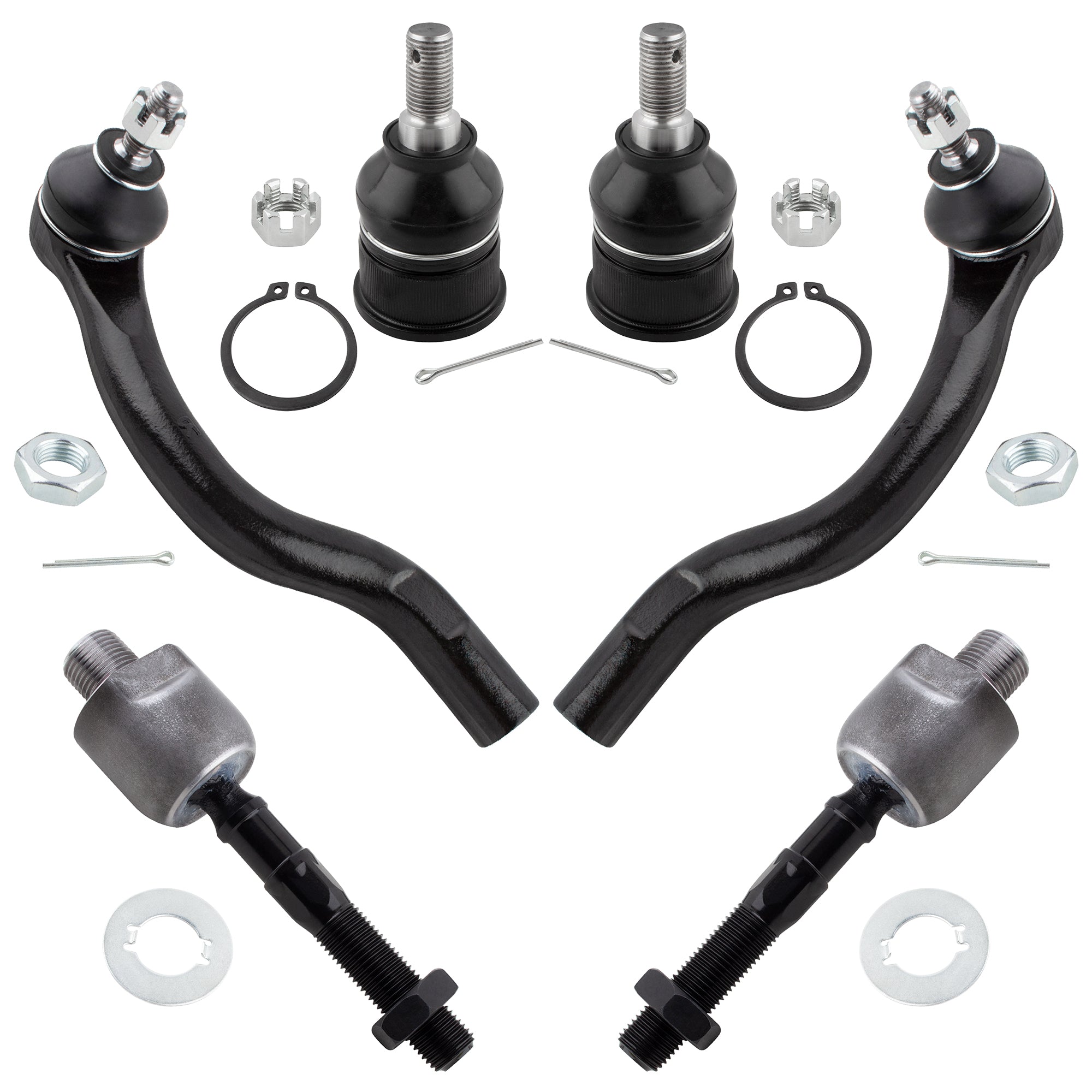 BOXI 6pc Front Ball Joints Tie Rod Ends Fit for Acura TSX 2004-2008