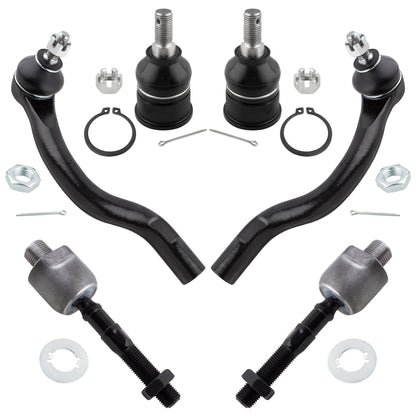 BOXI 6pc Front Ball Joints Tie Rod Ends Fit for Acura TSX 2004-2008