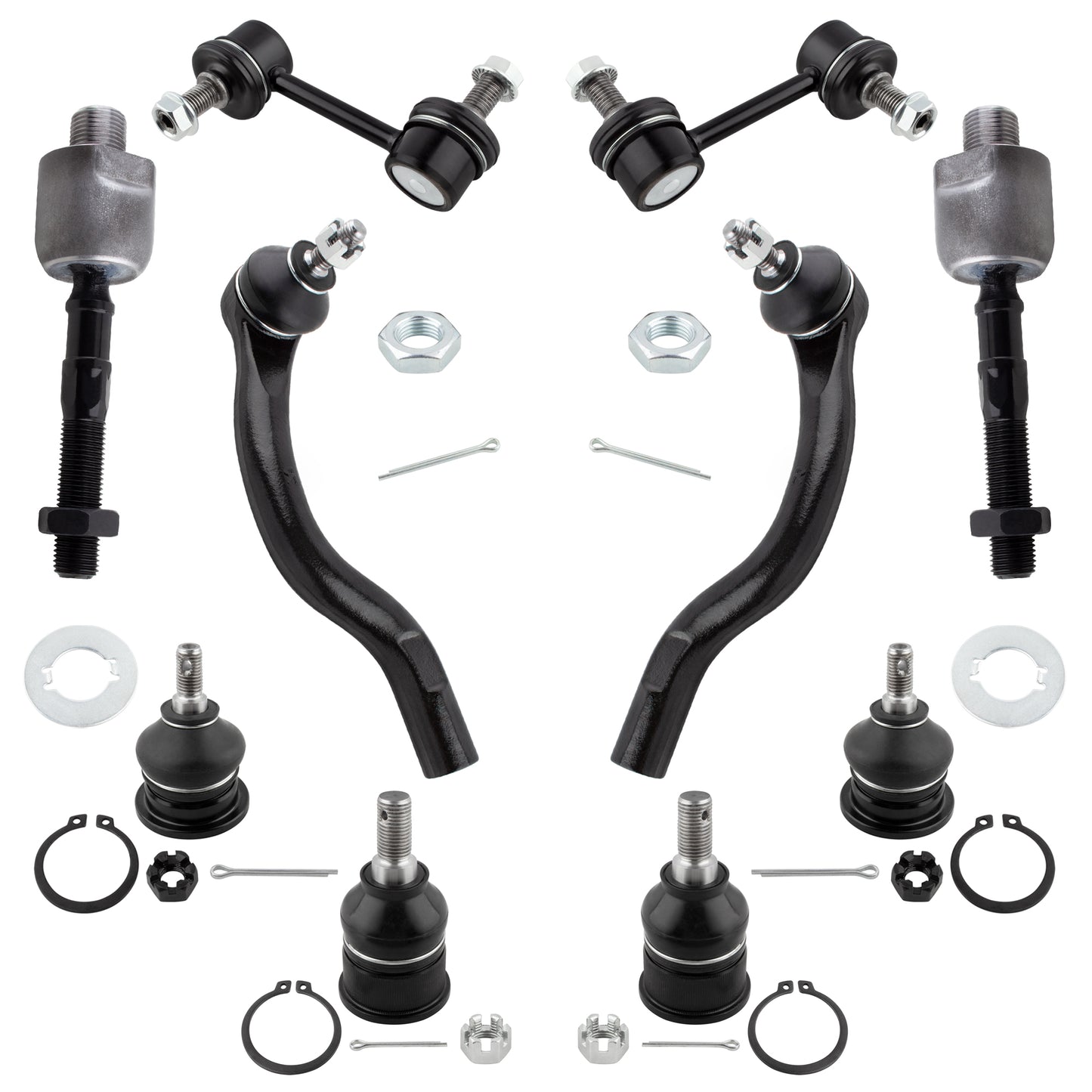 BOXI 10pc Front Tie Rods Sway Bars Ball Joints Fit for Acura TSX 2004-2008
