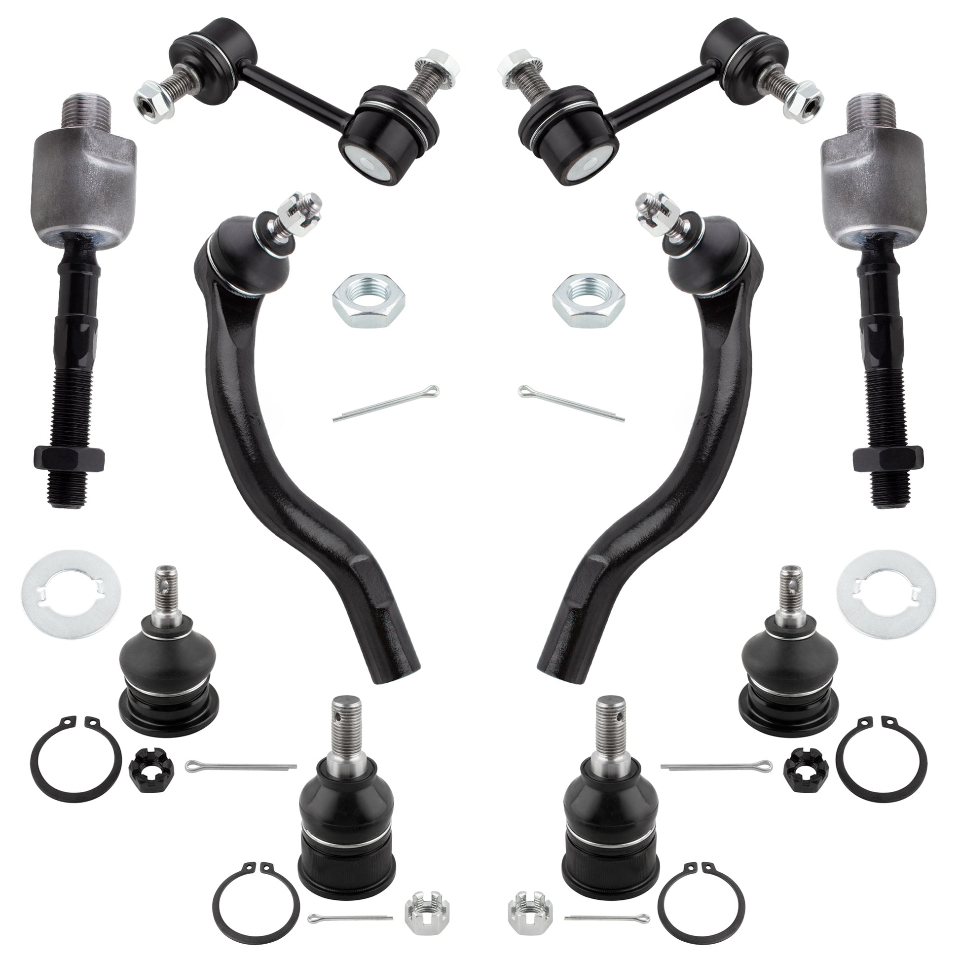 BOXI 10pc Front Tie Rods Sway Bars Ball Joints Fit for Acura TSX 2004-2008