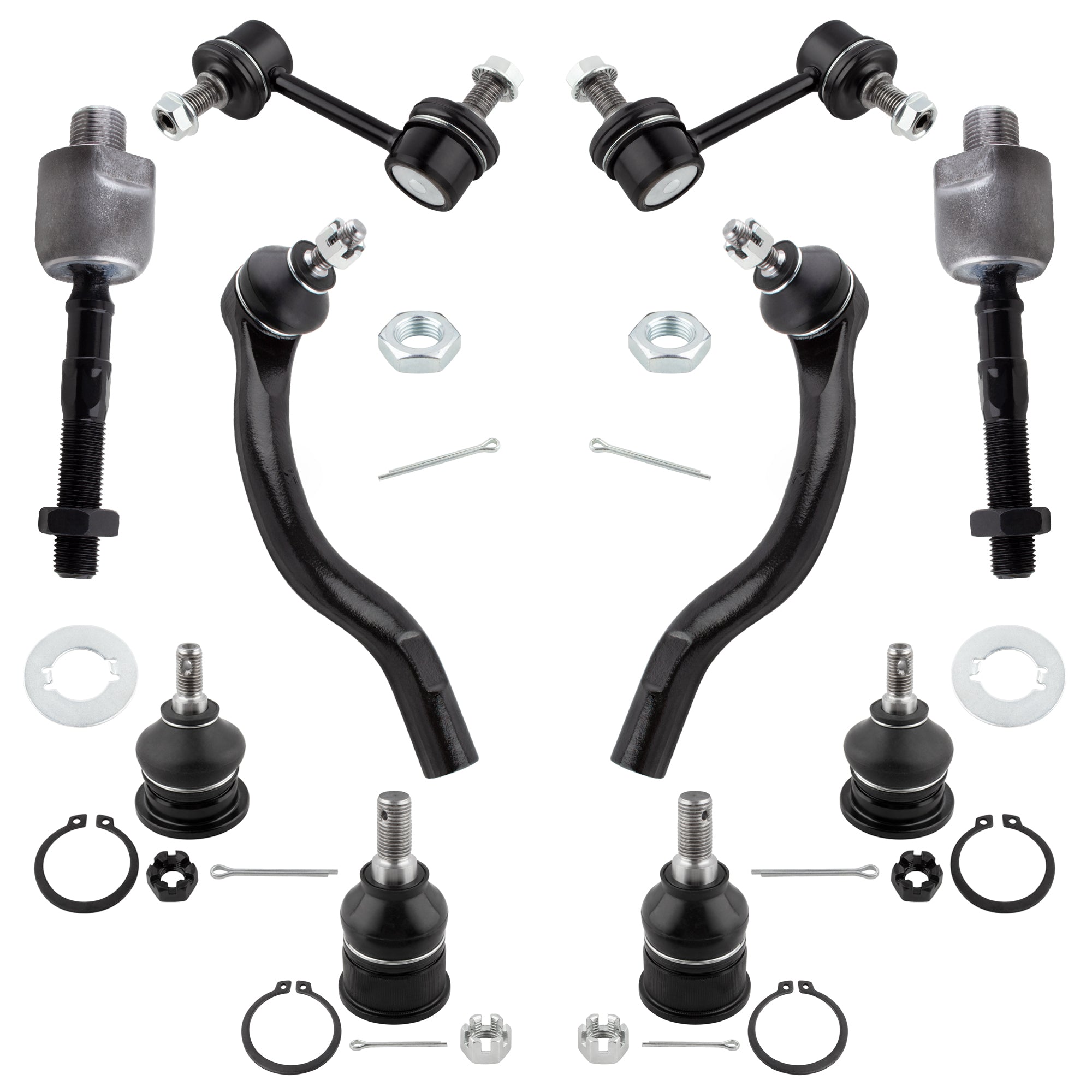BOXI 10pc Front Tie Rods Sway Bars Ball Joints Fit for Acura TSX 2004-2008