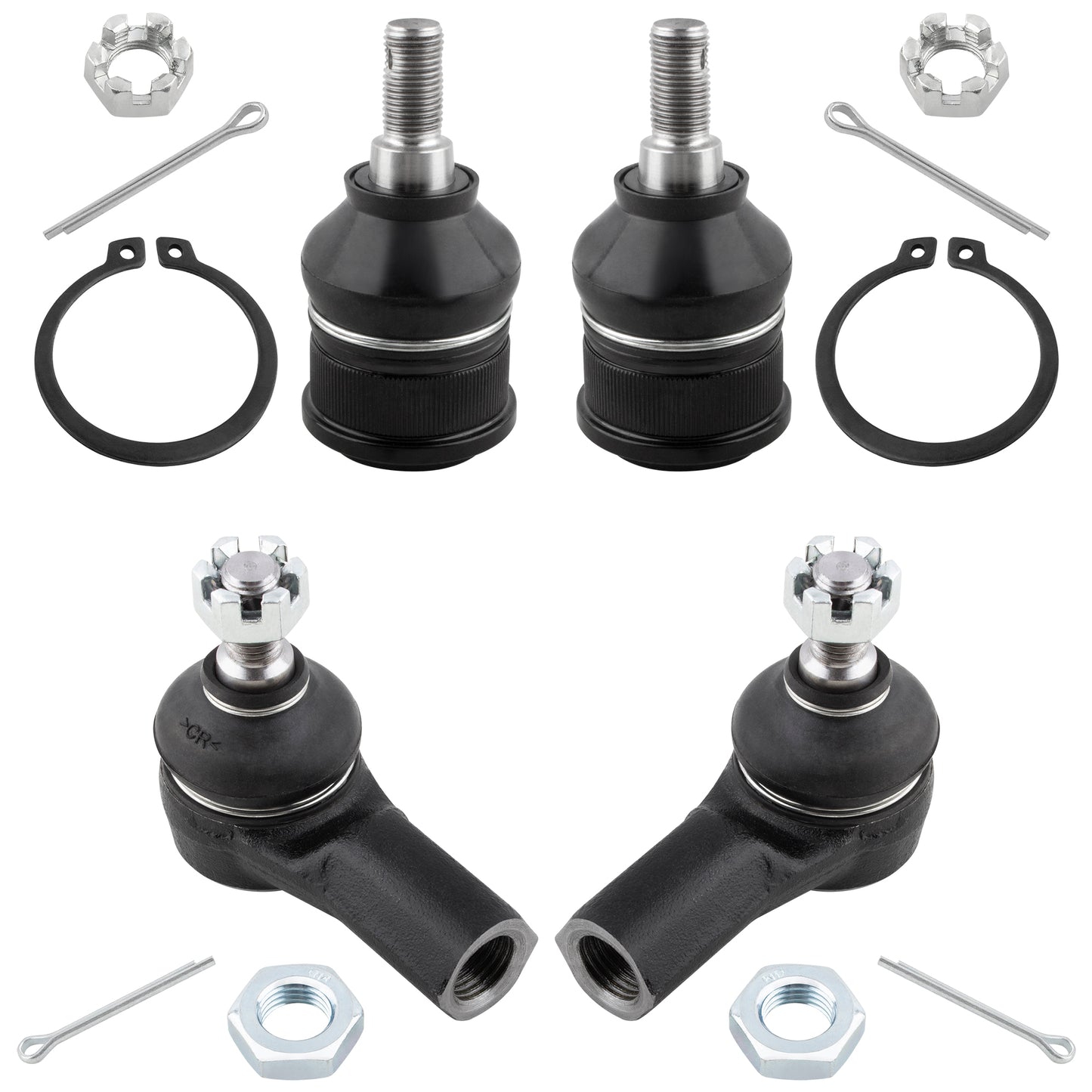 BOXI 4pc Front Ball Joints Tie Rods Fit for Acura EL 2001-2005