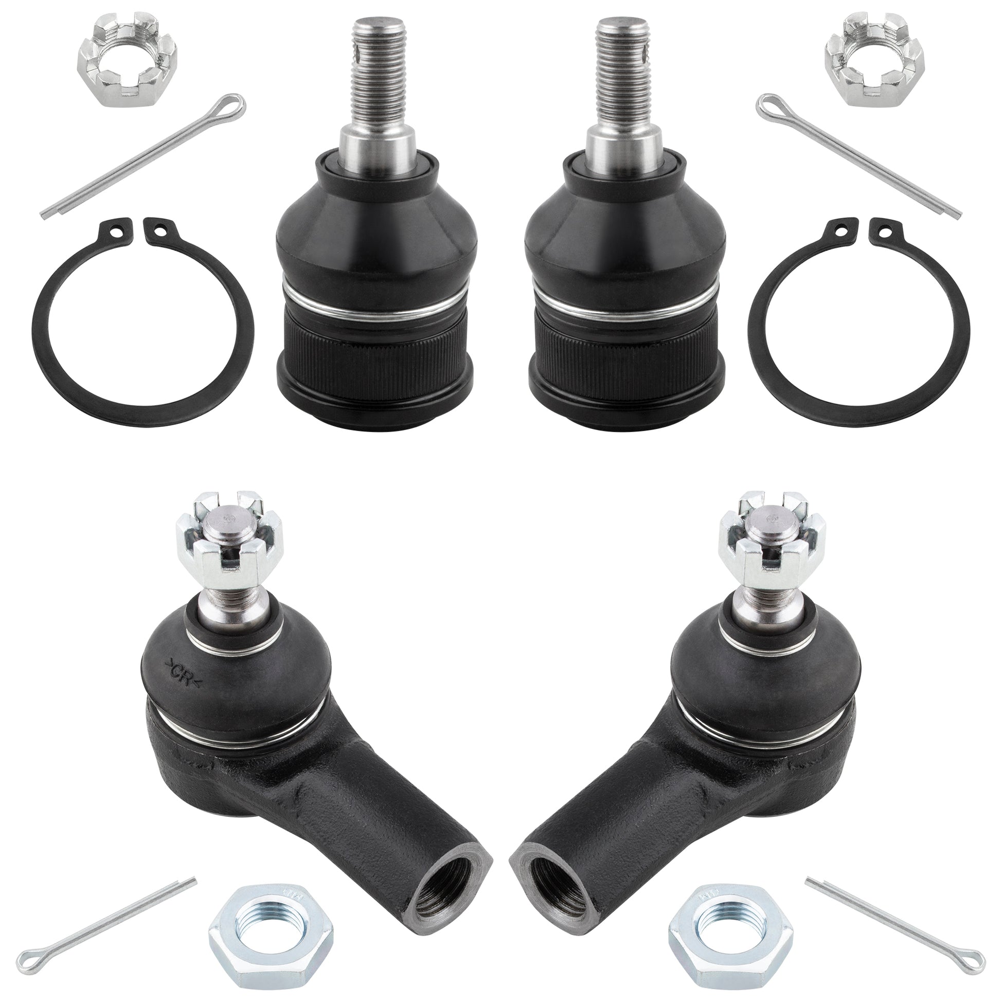 BOXI 4pc Front Ball Joints Tie Rods Fit for Acura EL 2001-2005