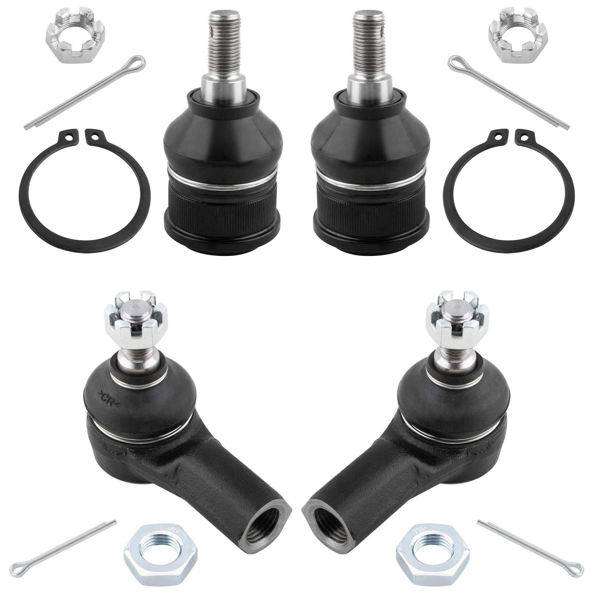 BOXI 4pc Front Ball Joints Tie Rods Fit for Acura EL 2001-2005