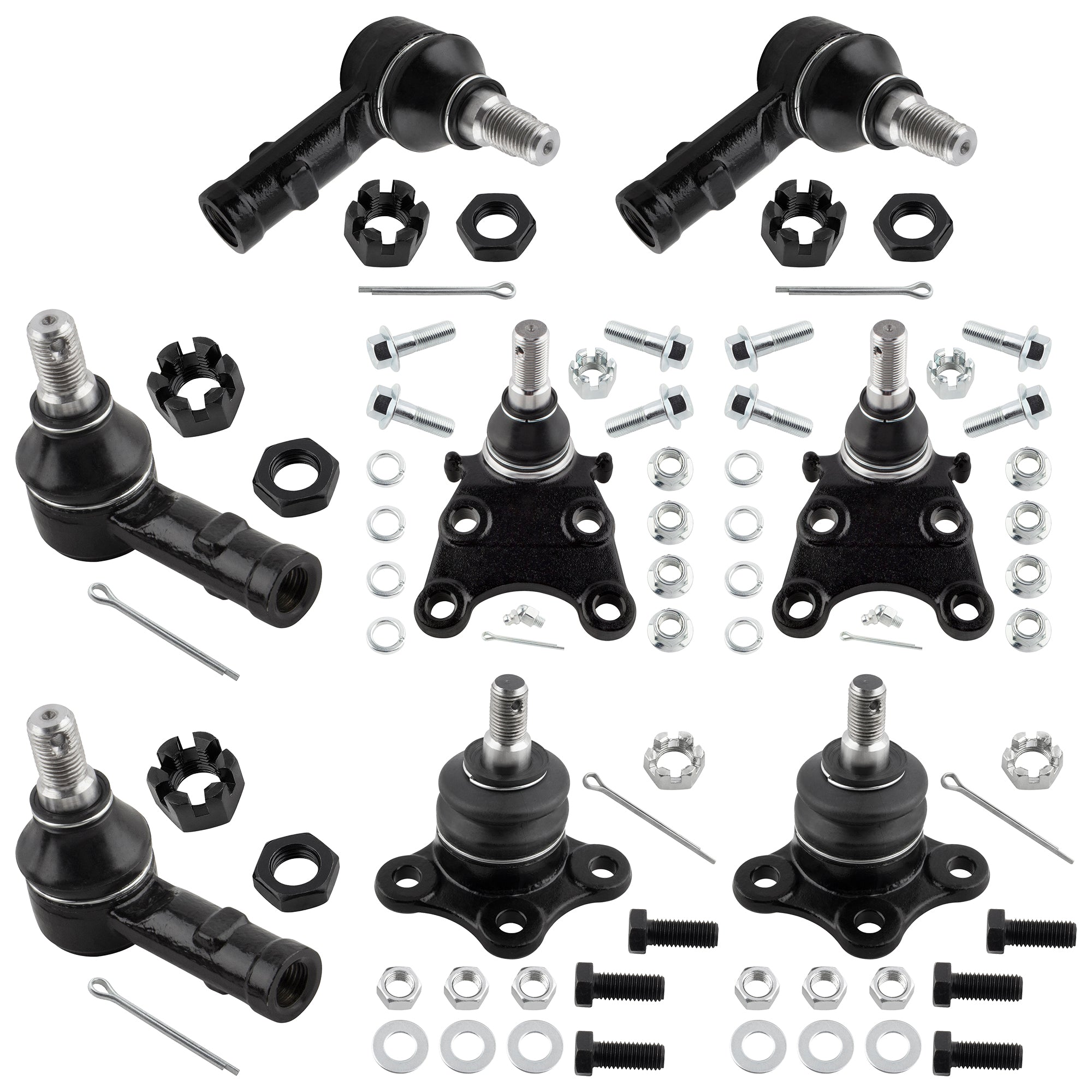 BOXI 8pc Front Tie Rod Ends Ball Joints Kit Fits for Honda Passport 1996-1997