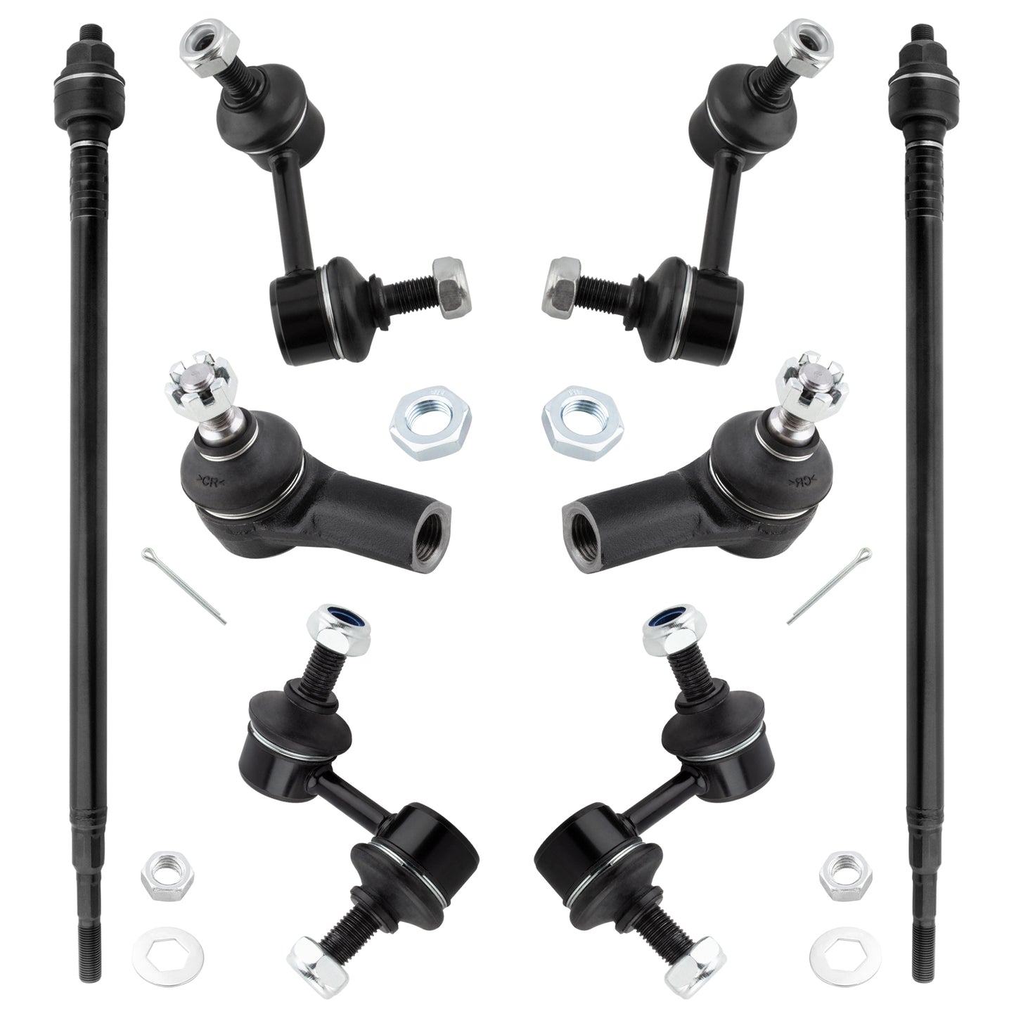BOXI 8pc Front Rear Sway Bars Tie Rods Fit for Acura EL 2001-2005