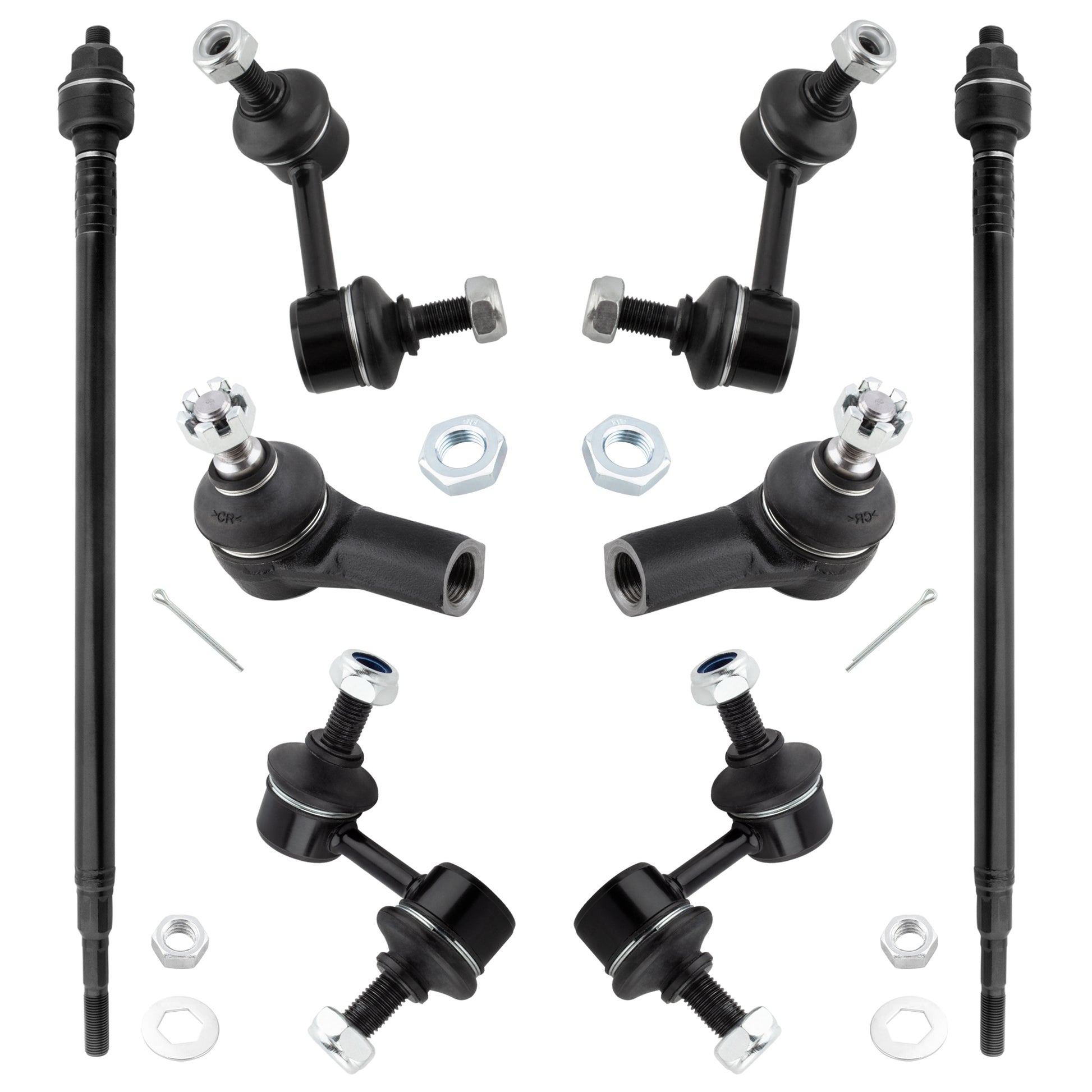 BOXI 8pc Front Rear Sway Bars Tie Rods Fit for Acura EL 2001-2005