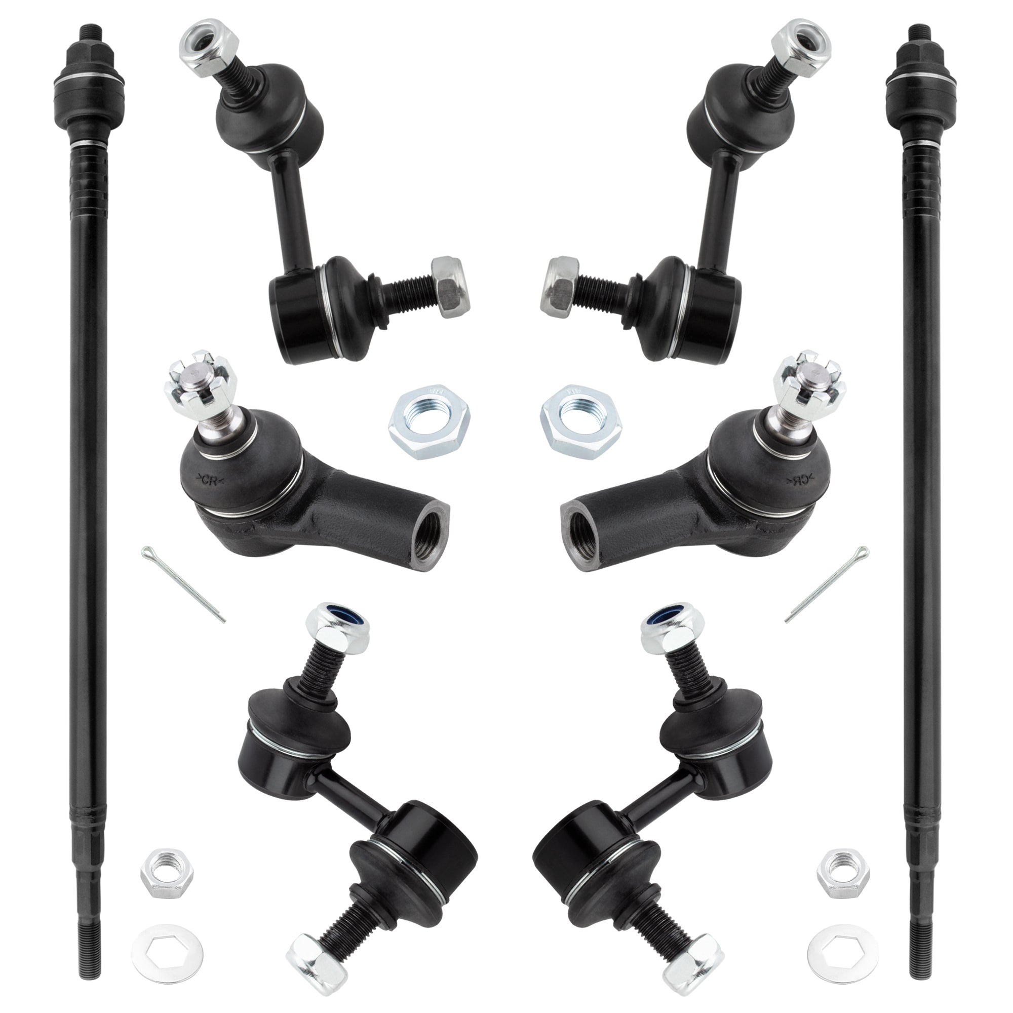 BOXI 8pc Front Rear Sway Bars Tie Rods Fit for Acura EL 2001-2005