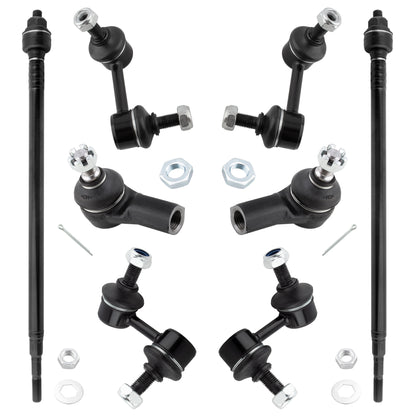 BOXI 8pc Front Rear Sway Bars Tie Rods Fit for Acura EL 2001-2005
