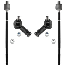 BOXI 2x Front Inner Tie Rod Ends + 2x Front Outer Tie Rod Ends Kit Fit for Hyundai Santa Fe 2001