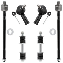 BOXI 6pcs Front Inner & Outer Tie Rods + Front Sway Bars Fit for Hyundai Accent 1995 1996 1997 1998