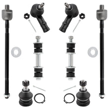 BOXI 8pcs Front Sway Bar End Link + Lower Ball Joint + Inner & Outer Tie Rod End Link Kit Fit
