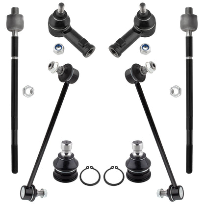 BOXI 8pc Ball Joints Sway Bars Tie Rods Kit Fits for Hyundai Santa Fe 2001 2002 2003 2004 2005 2006