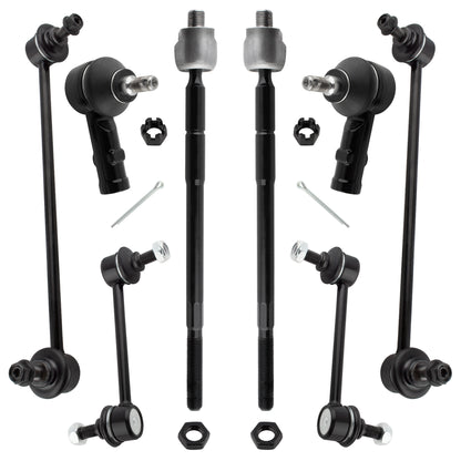 BOXI 8pc Front Rear Sway Bars Tie Rods Fit for Hyundai Tiburon 2003-2008