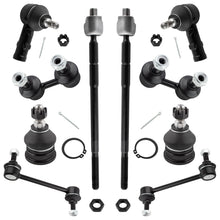 BOXI 10pc Front Rear Ball Joints Sway Bars Tie Rods Kit Fits for Hyundai Elantra 2001 2002 2003