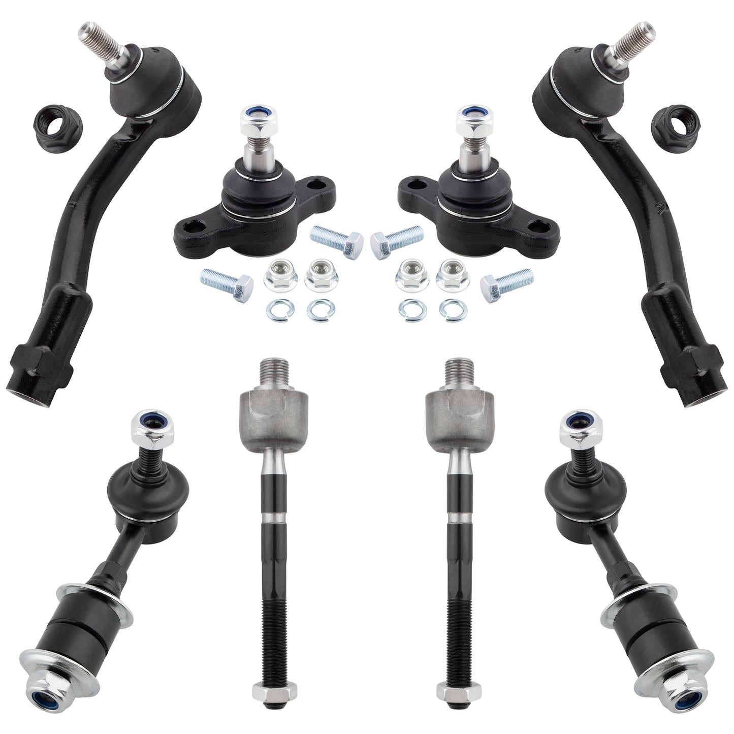 BOXI 8pc Front Ball Joints Sway Bars Tie Rods Fit for Hyundai Sonata 1999-2005
