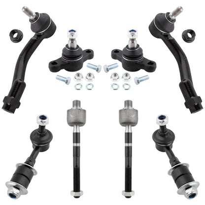 BOXI 8pc Front Ball Joints Sway Bars Tie Rods Fit for Hyundai Sonata 1999-2005