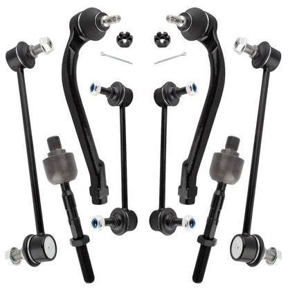 BOXI 8pc Front Rear Sway Bar Tie Rod Kit Fits for Hyundai Elantra 2007-2010