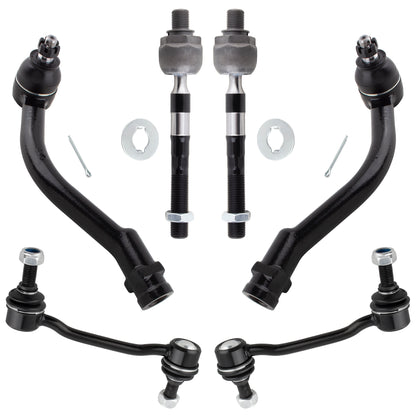 BOXI 6pc Front Tie Rods Sway Bars Fits for Hyundai Azera 2006-2007
