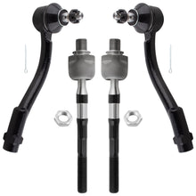 BOXI EV800365 ES800287 ES800288 Front Inner and Outer Tie Rod End Links Fit for Hyundai Accent 2006