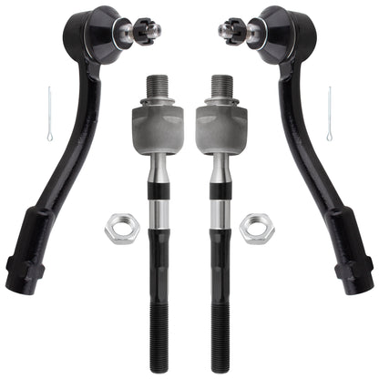 BOXI EV800365 ES800287 ES800288 Front Inner and Outer Tie Rod End Links Fit for Hyundai Accent 2006