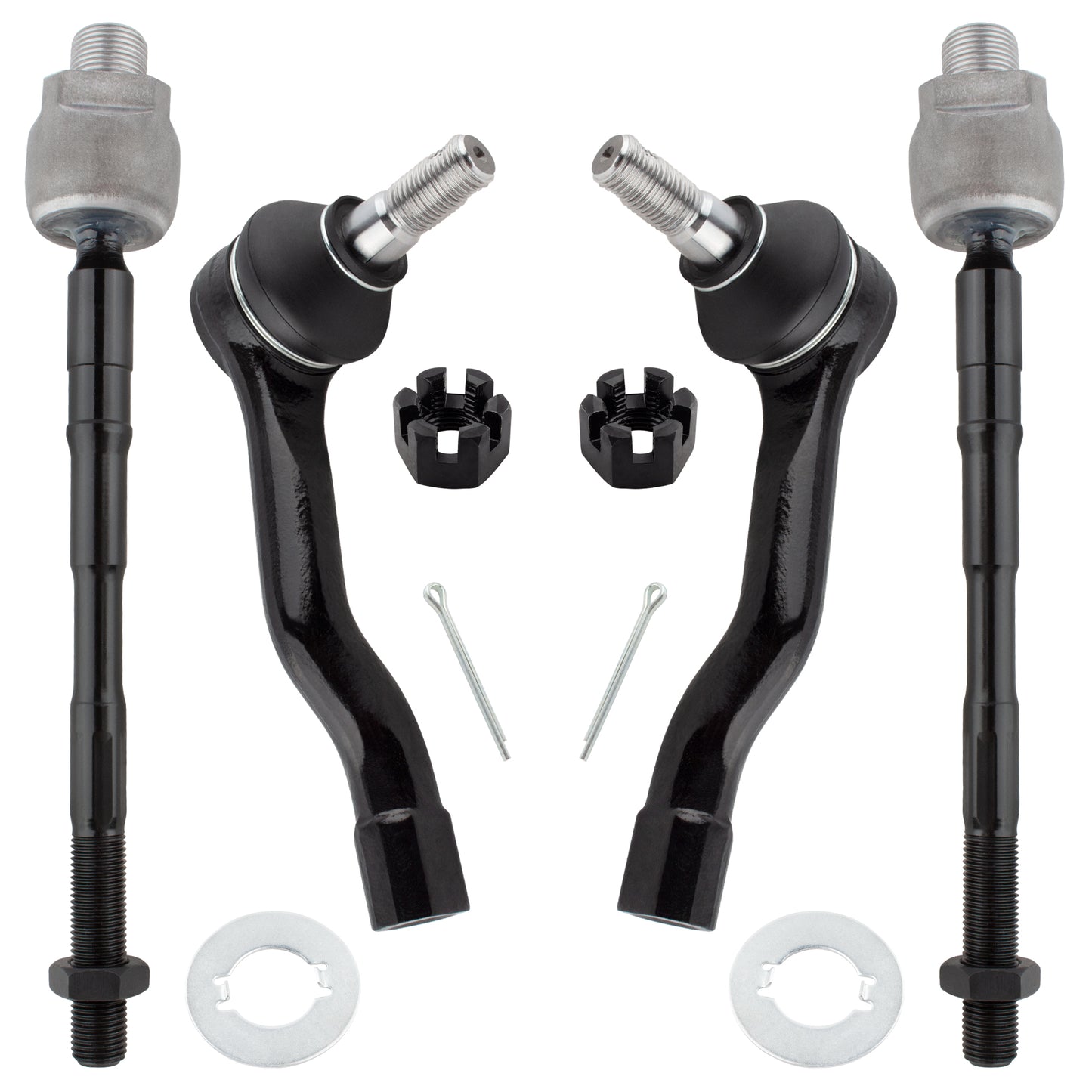 BOXI 4pcs Front Inner Outer Tie Rod Set Fit for Infiniti FX35 2003-2008