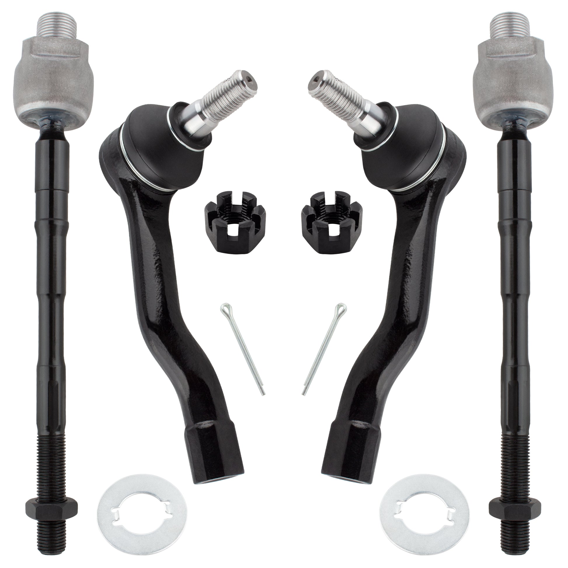BOXI 4pcs Front Inner Outer Tie Rod Set Fit for Infiniti FX35 2003-2008