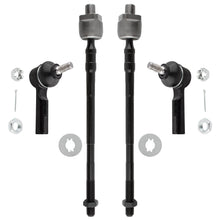 BOXI (Set of 4) 2x Front Inner Tie Rod Ends + 2x Front Outer Tie Rod Ends Kit Fit for Infiniti I30