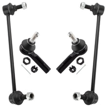 BOXI (Set of 4) 2x Front Stabilizer Sway Bar End Links + 2x Front Outer Tie Rod Ends Kit Fit