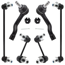 BOXI (Set of 6) Front & Rear Stabilizer Sway Bar End Links + Front Outer Tie Rod Ends Kit Fit